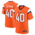 Denver Broncos Justin Strnad Nike Orange Team Game Jersey