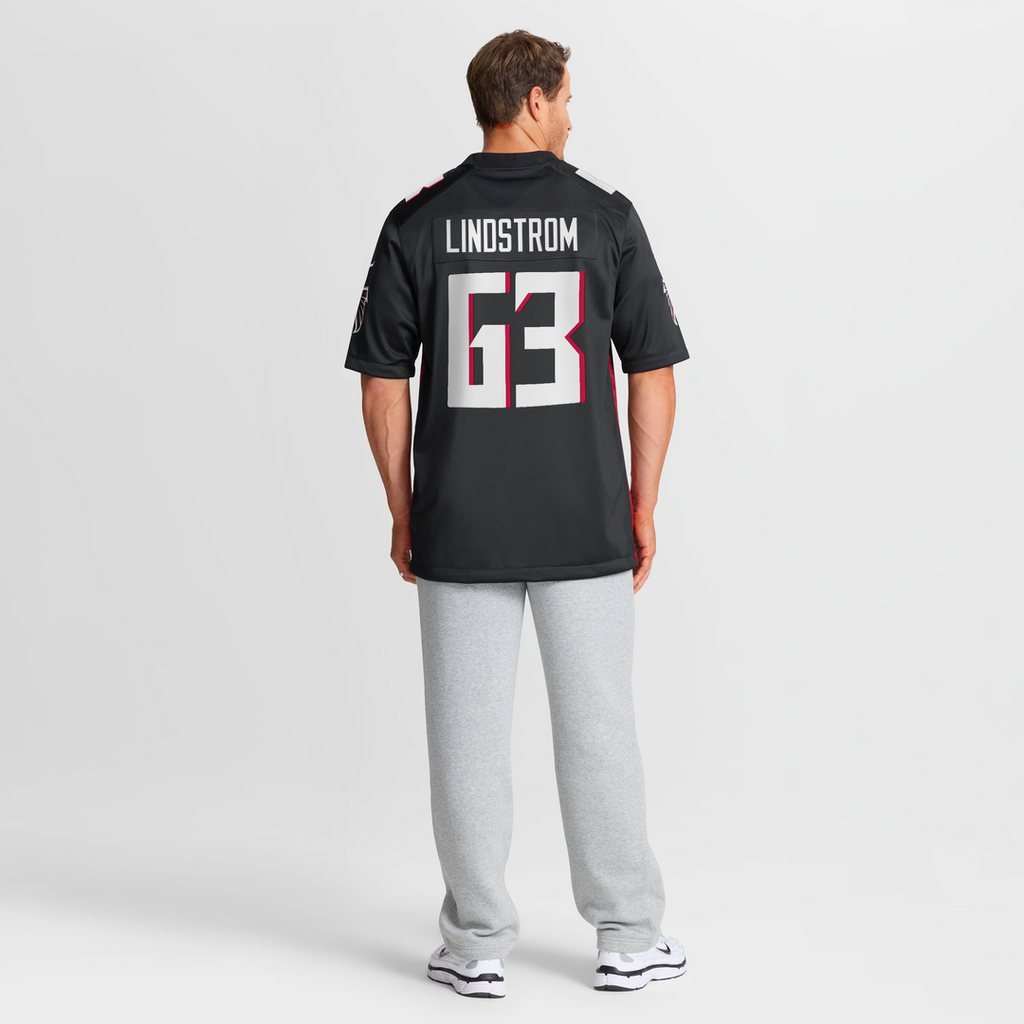 Atlanta Falcons Chris Lindstrom Nike Black Game Jersey