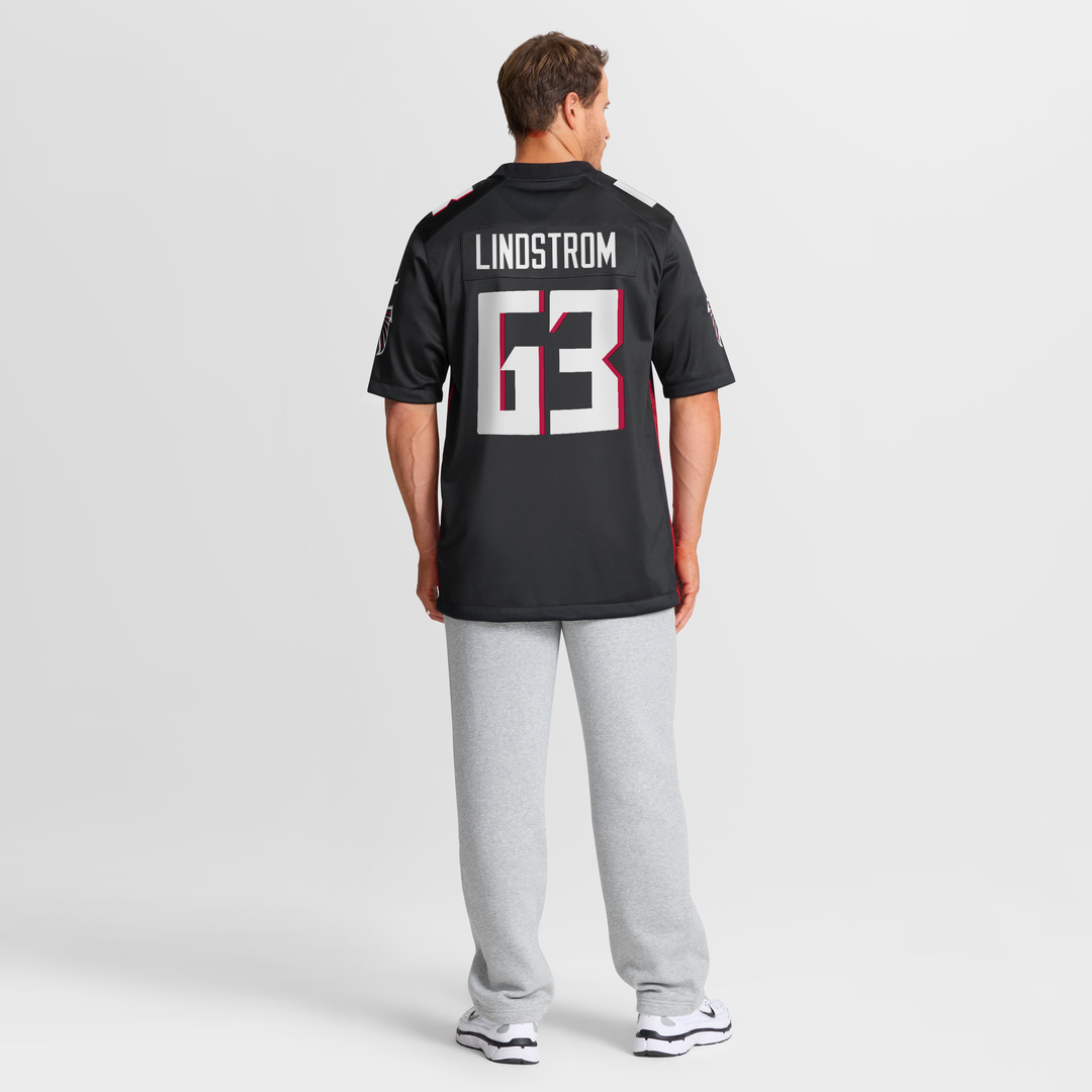 Atlanta Falcons Chris Lindstrom Nike Black Game Jersey