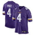 Minnesota Vikings Myles Price Nike Purple Team Game Jersey