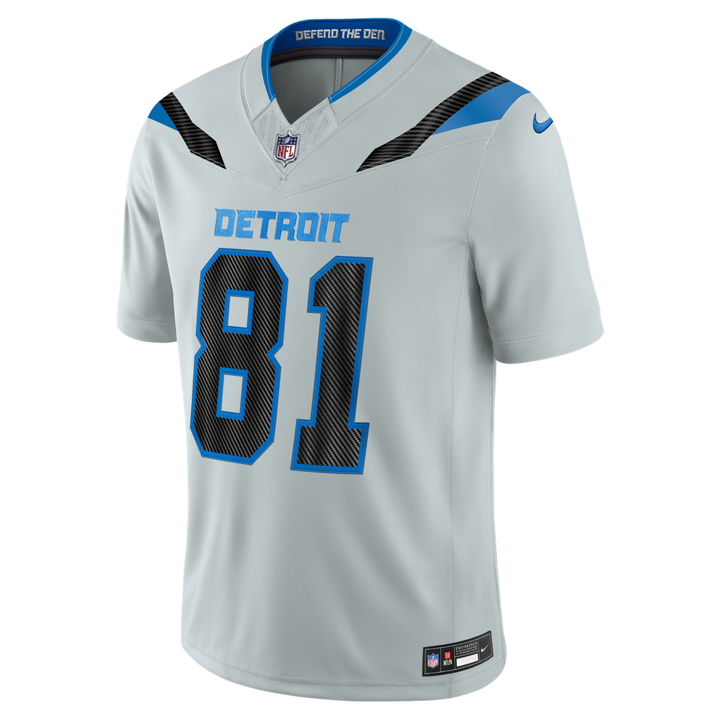Detroit Lions Calvin Johnson Nike Silver 2026 Rivalries Collection Stitched Limited Jersey