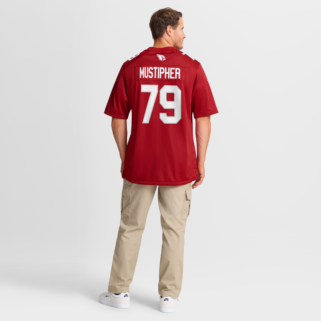 Arizona Cardinals PJ Mustipher Nike Cardinal Team Game Jersey