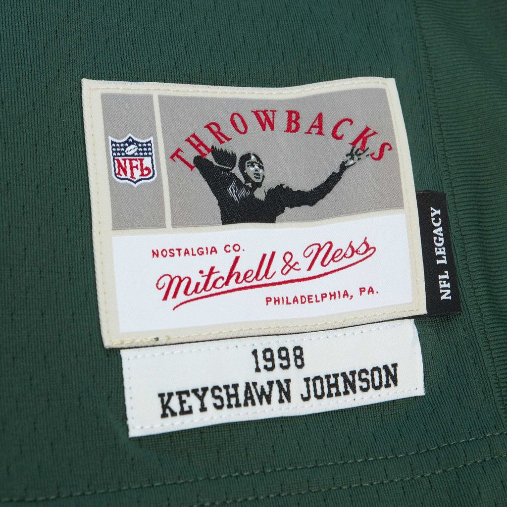 New York Jets Keyshawn Johnson Mitchell & Ness Kelly Green Legacy Replica Jersey