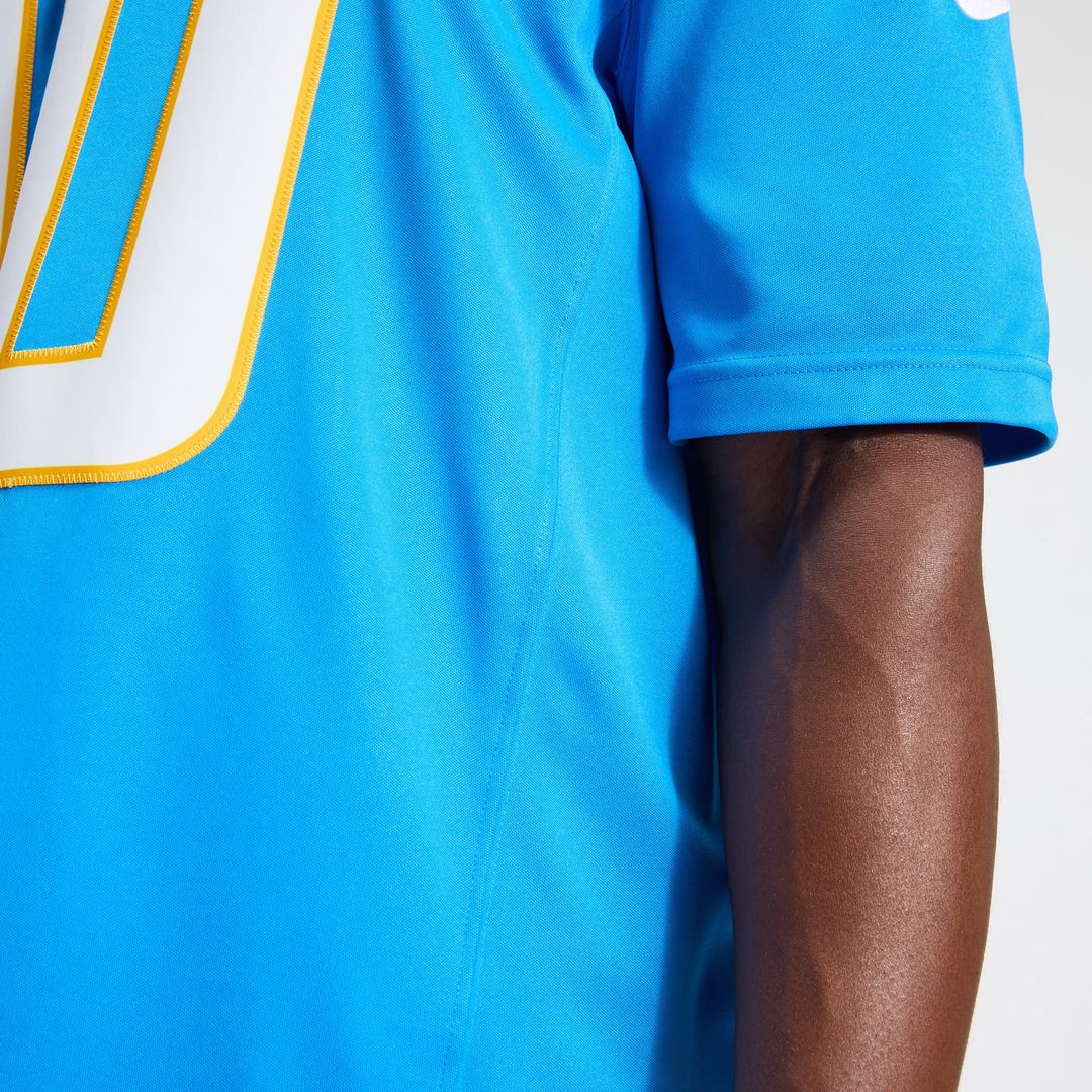 Los Angeles Chargers Justin Herbert Nike Navy Alternate Super Chargers Vapor F.U.S.E. Stitched Limited Jersey