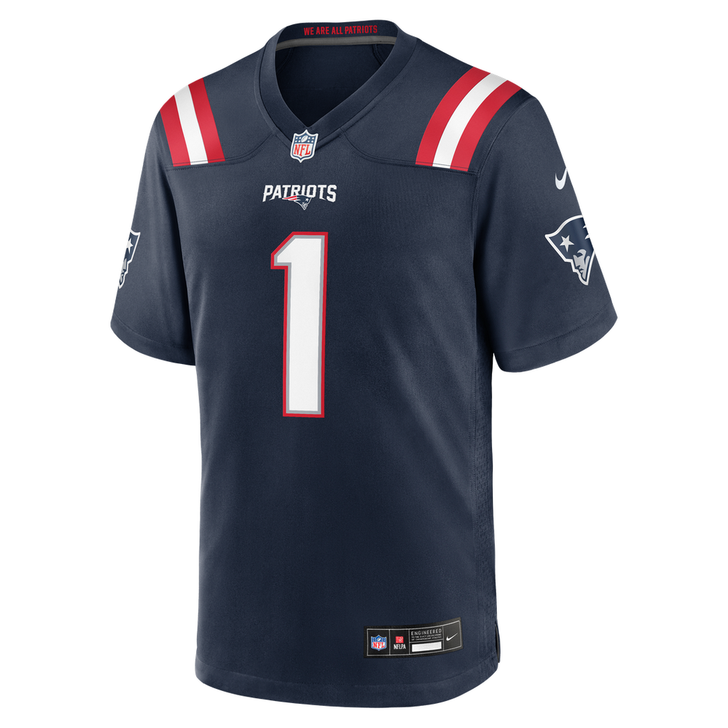 New England Patriots A.J. Brown Nike Navy Team Game Jersey