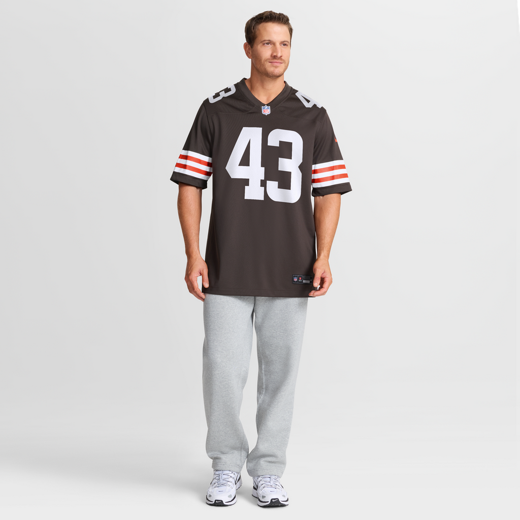Cleveland Browns Mohamoud Diabate Nike Brown Team Game Jersey