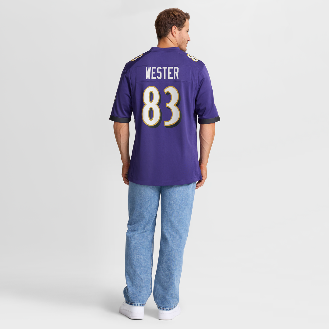 Baltimore Ravens LaJohntay Wester Nike Purple Team Game Jersey
