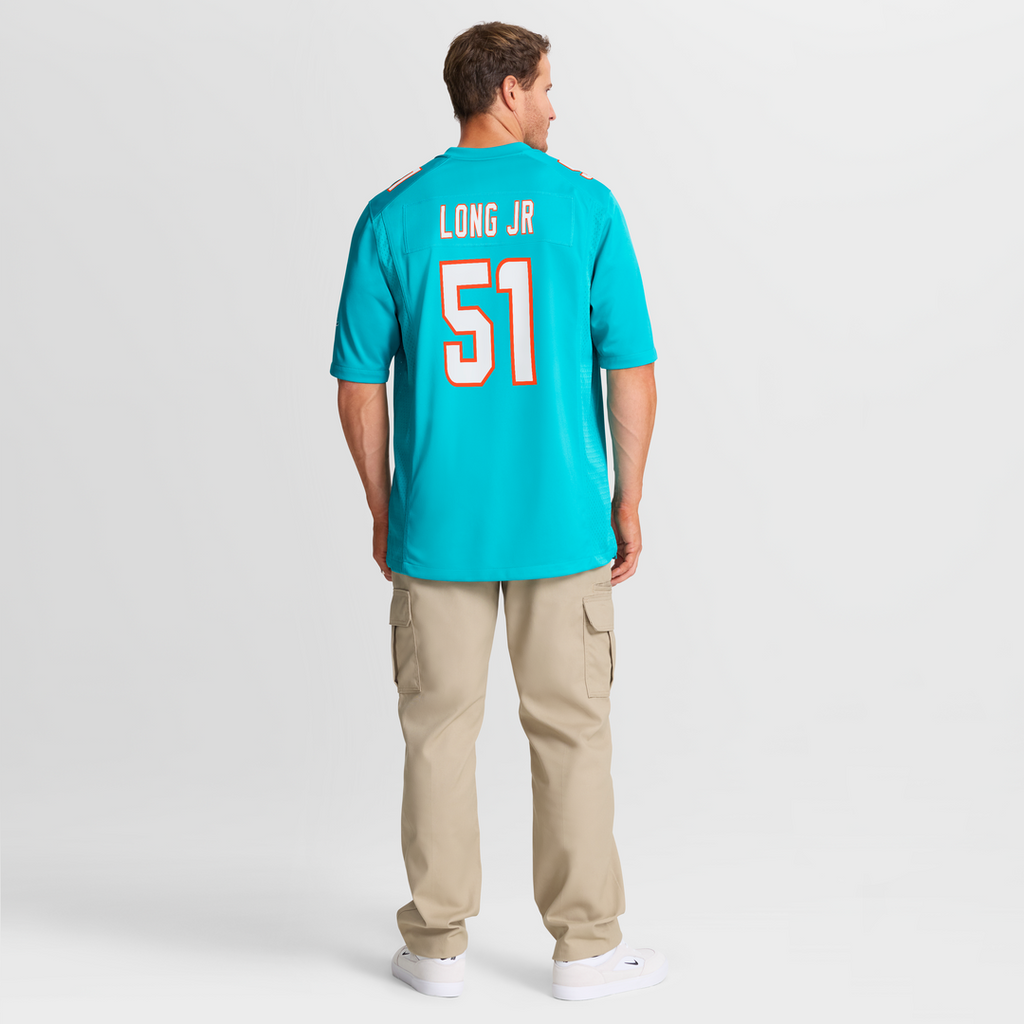 Miami Dolphins David Long Jr. Nike Aqua Game Jersey