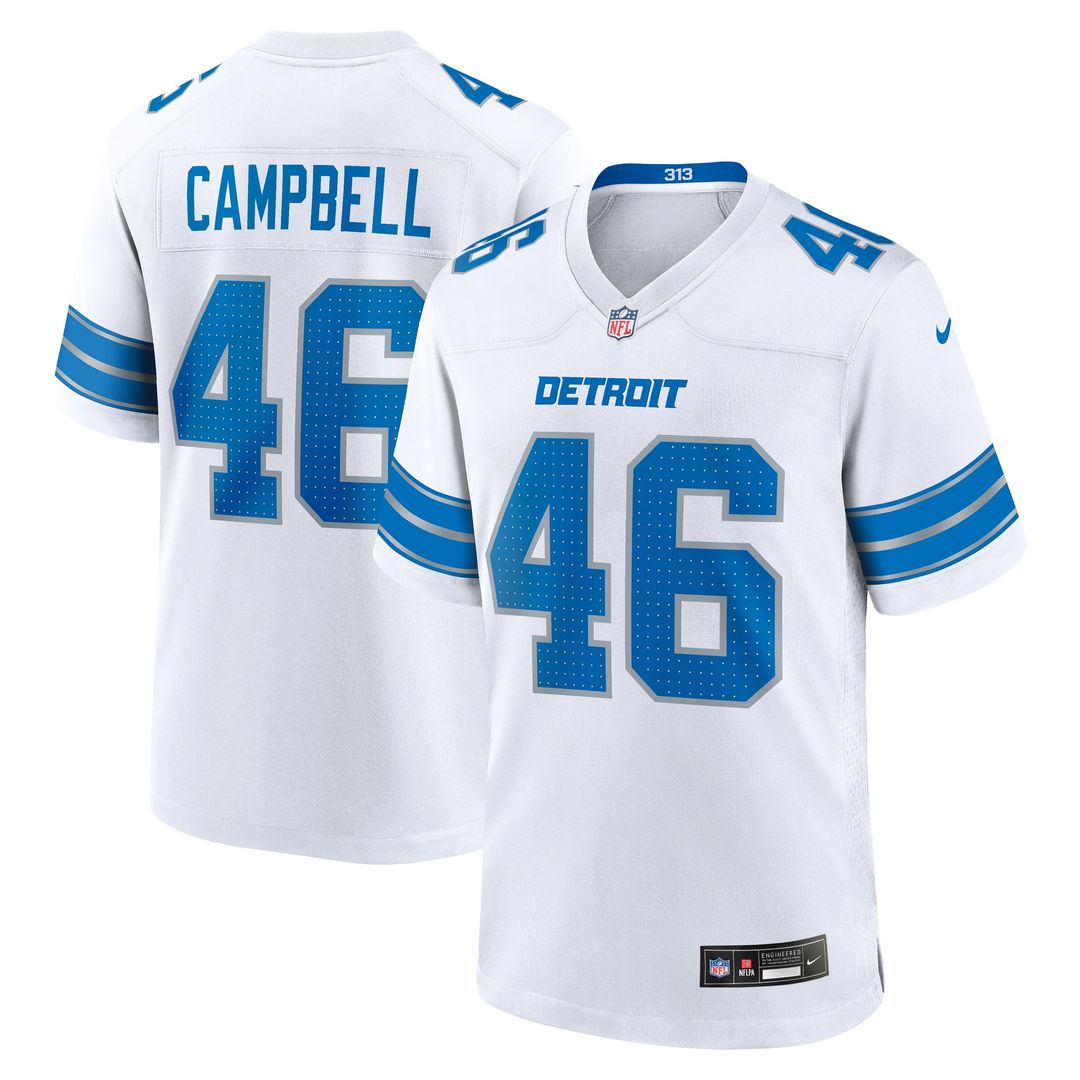 Detroit Lions Jack Campbell Nike Blue Game Jersey
