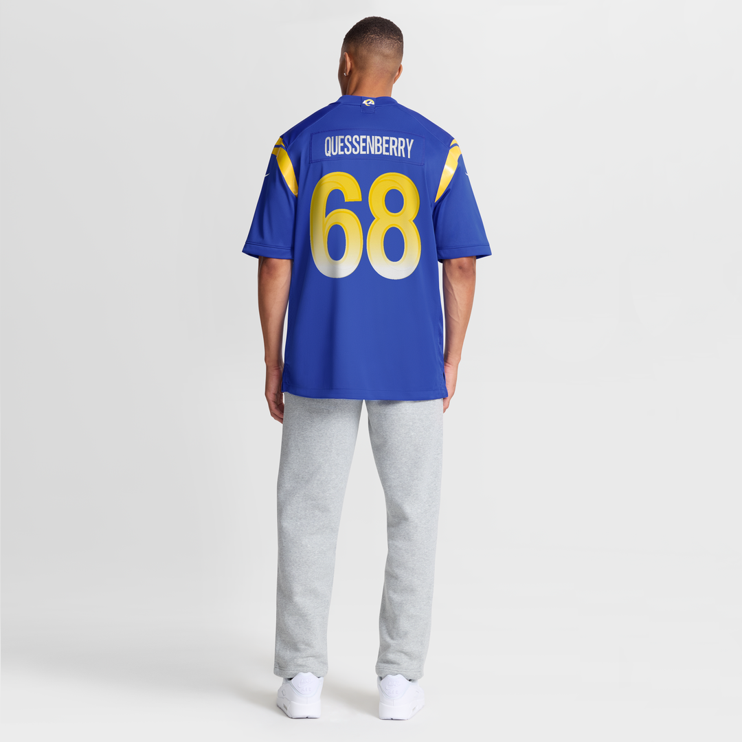 Los Angeles Rams David Quessenberry Nike Royal Team Game Jersey