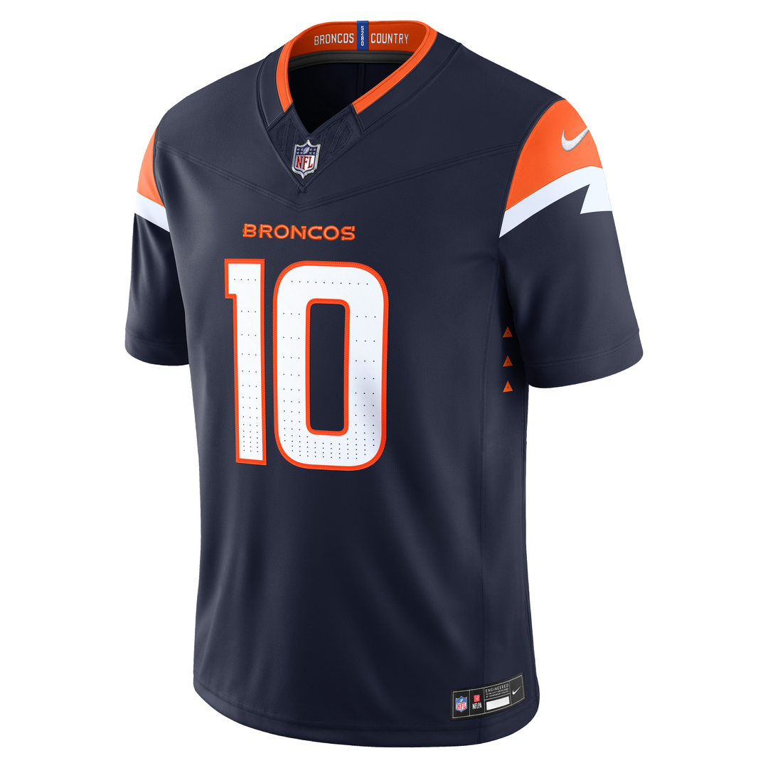 Denver Broncos Bo Nix Nike Orange Alternate Mile High Collection 1977 Throwback Vapor F.U.S.E. Stitched Limited Jersey