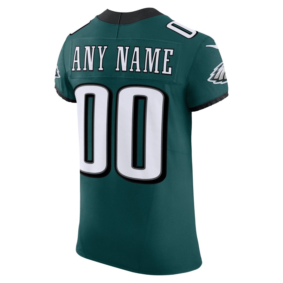 Philadelphia Eagles Nike Black Alternate Vapor F.U.S.E. Elite Custom Jersey