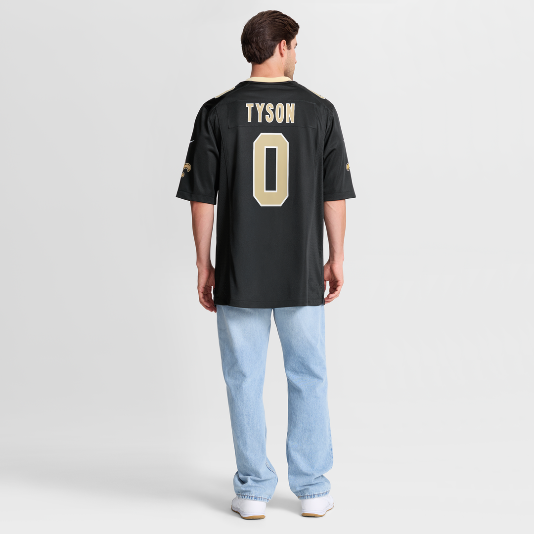 New Orleans Saints Jordyn Tyson Nike Black Team Game Jersey