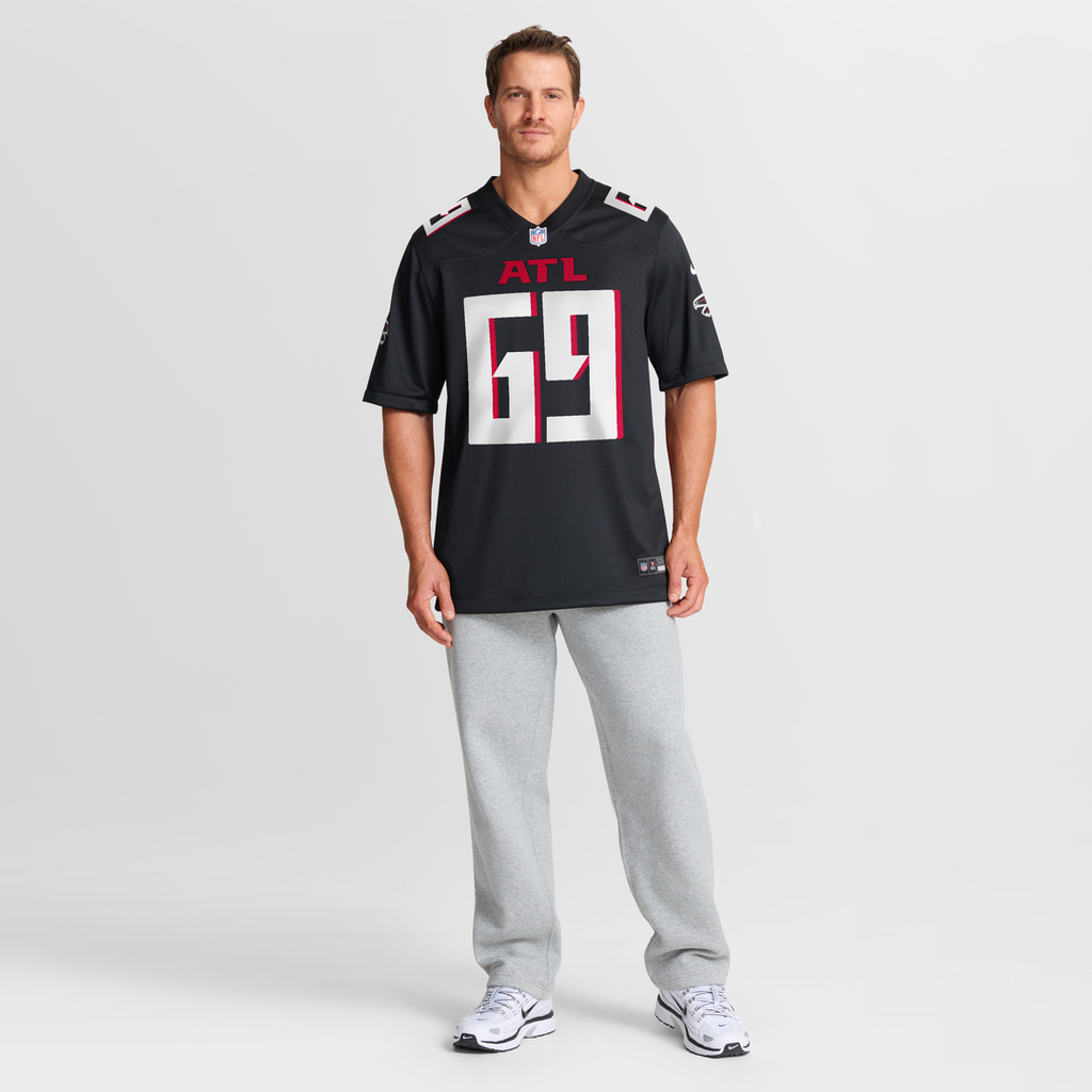 Atlanta Falcons Jack Nelson Nike Black Team Game Jersey