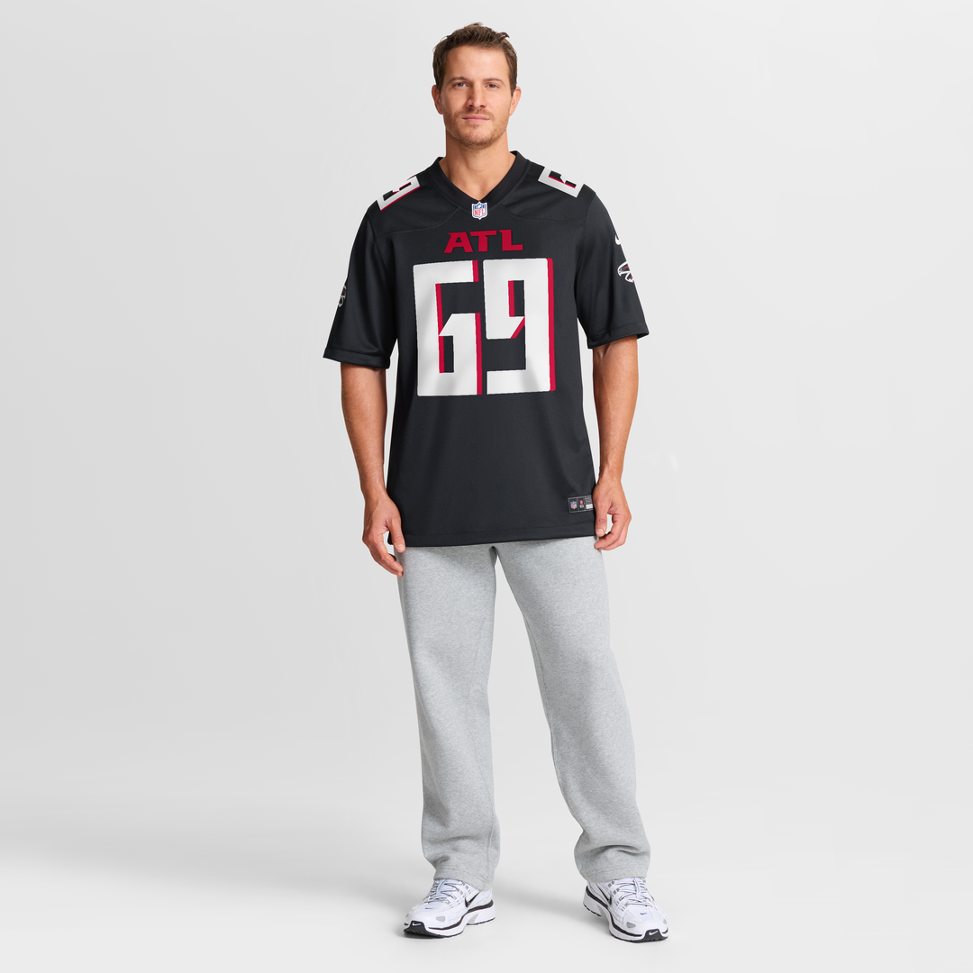 Atlanta Falcons Jack Nelson Nike Black Team Game Jersey