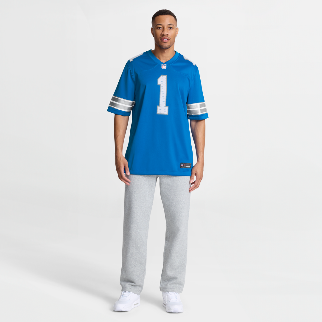 Detroit Lions Number 1 Dad Nike Blue Game Jersey