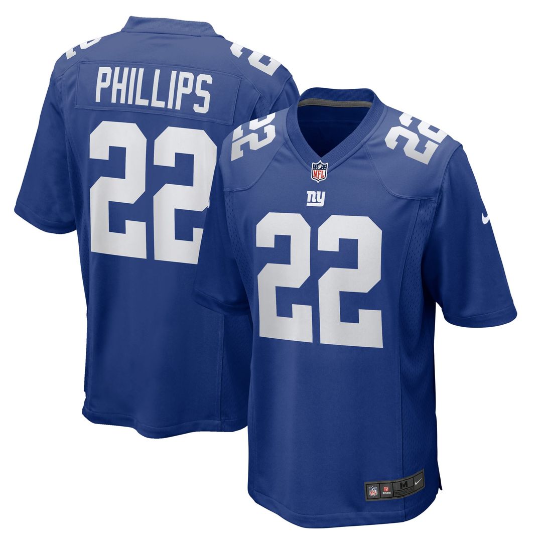 New York Giants Dru Phillips Nike Royal Team Game Jersey