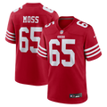 San Francisco 49ers Drew Moss Nike Scarlet Team Game Jersey