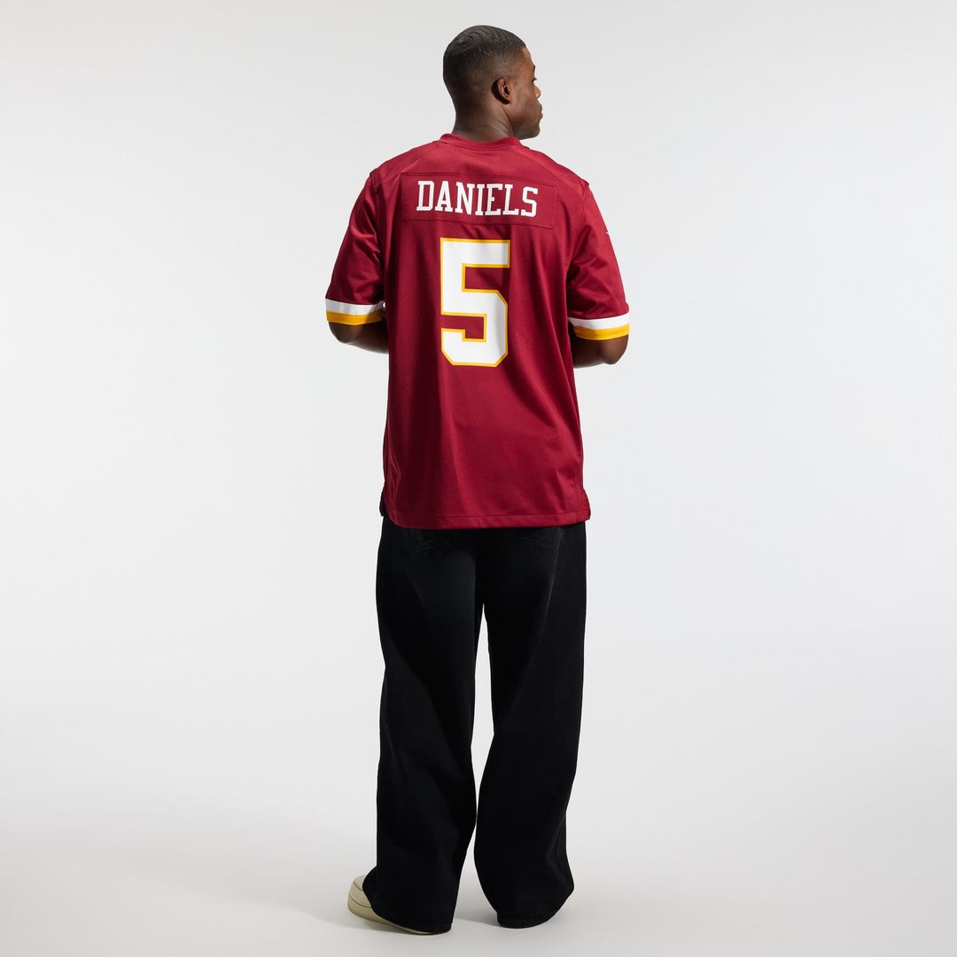 Hail Raiser Washington Commanders Jayden Daniels Nike Black Alternate Game Jersey