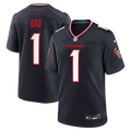 Houston Texans Nike Navy #1 Dad Game Jersey