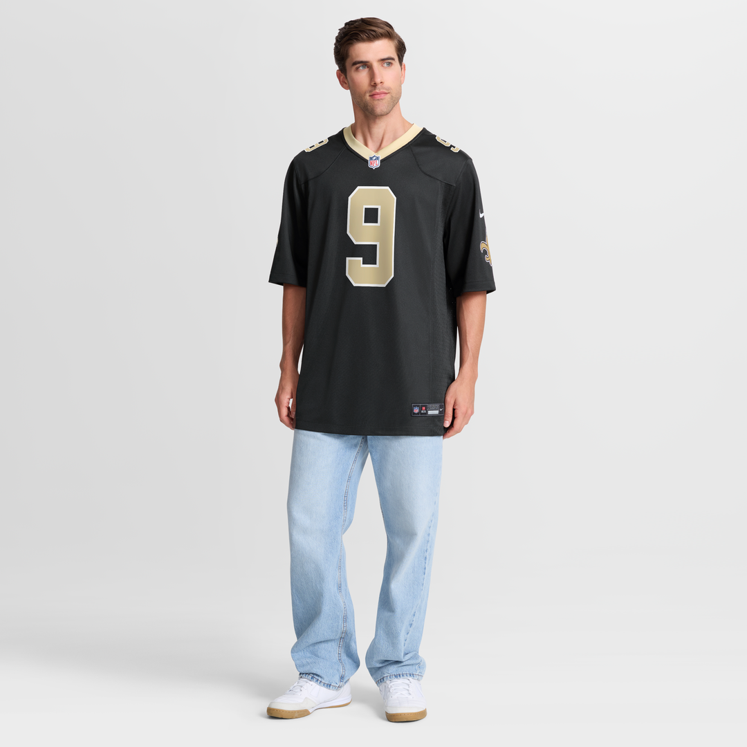 New Orleans Saints Drew Brees Nike Black Team Game Jersey