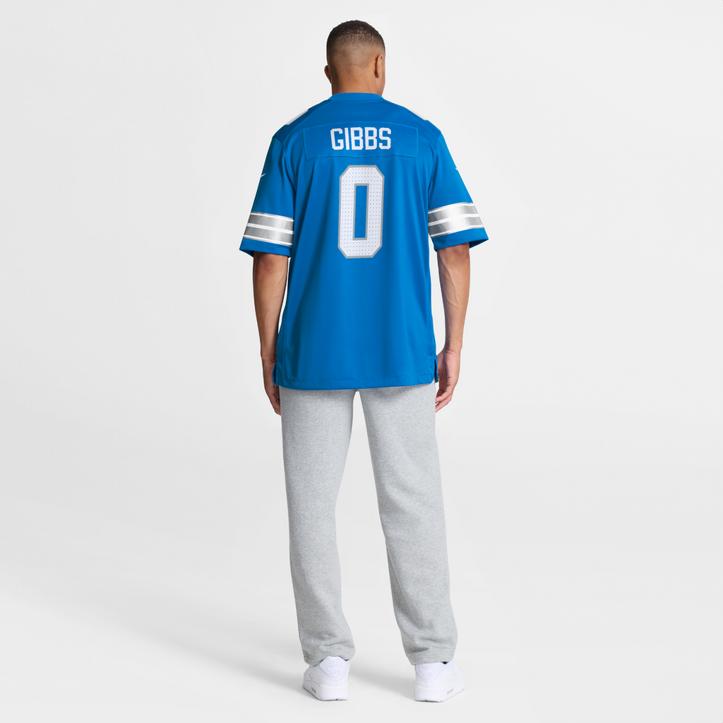 Detroit Lions Jahmyr Gibbs Nike White Game Player Jersey