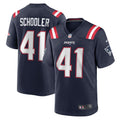 New England Patriots Brenden Schooler Nike Navy Game Player Jersey