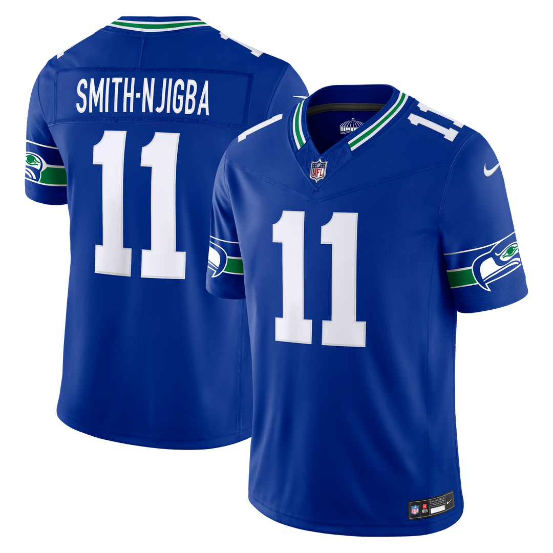 Seattle Seahawks Jaxon Smith-Njigba Nike White Vapor F.U.S.E. Stitched Limited Jersey
