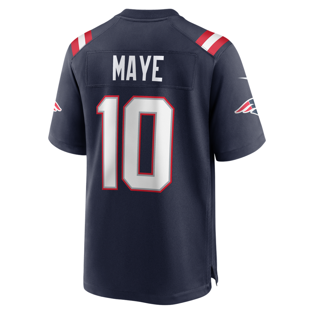 New England Patriots Drake Maye Nike White Player Game Jersey