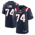 New England Patriots Caleb Lomu Nike Navy Team Game Jersey