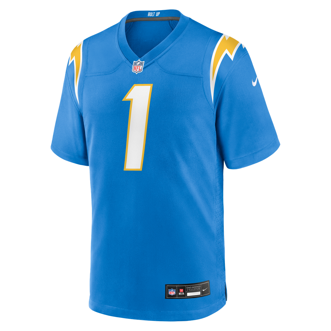 Los Angeles Chargers Quentin Johnston Nike Powder Blue Game Player Jersey