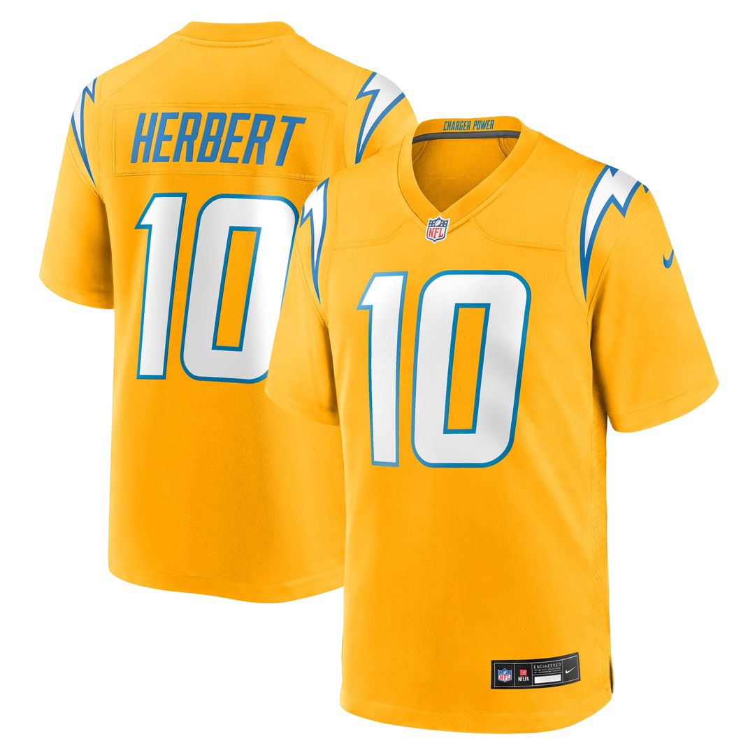 Los Angeles Chargers Justin Herbert Nike Navy Alternate Super Chargers Game Player Jersey