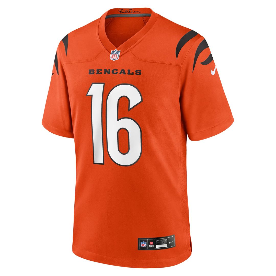 Cincinnati Bengals Joe Flacco Nike Orange Alternate Game Jersey