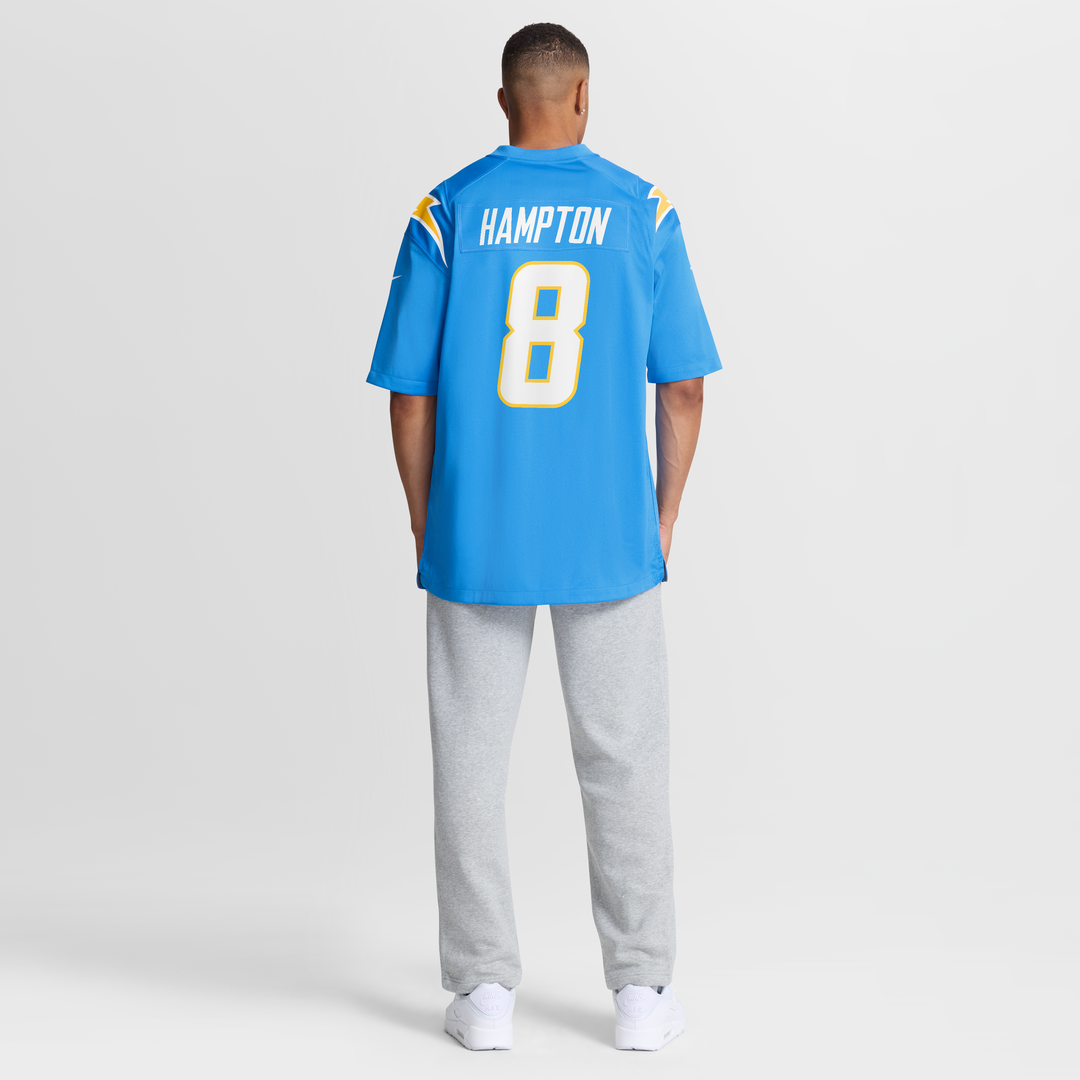 Los Angeles Chargers Omarion Hampton Nike Powder Blue Team Game Jersey