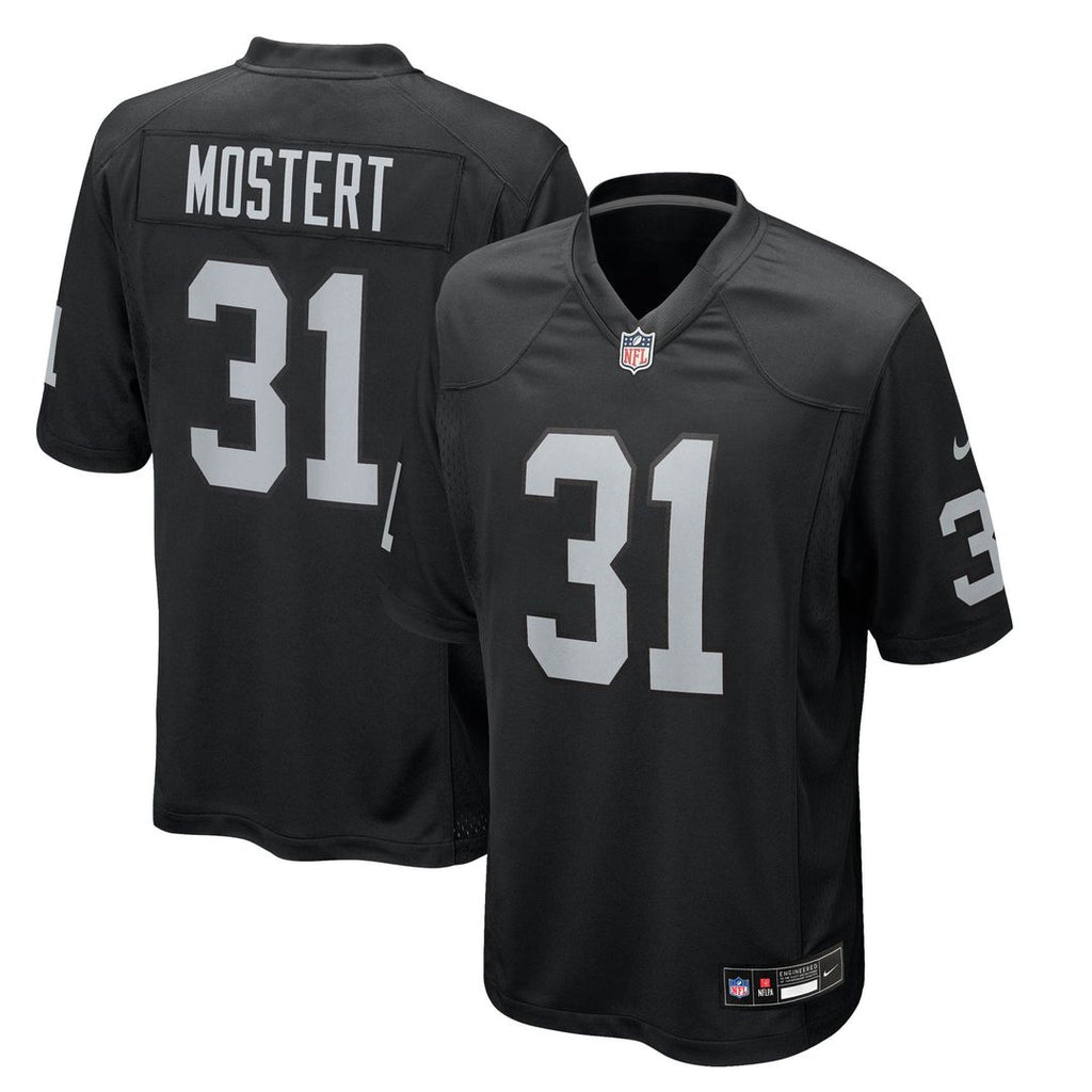 Las Vegas Raiders Raheem Mostert Nike Black Team Game Jersey
