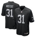 Las Vegas Raiders Raheem Mostert Nike Black Team Game Jersey