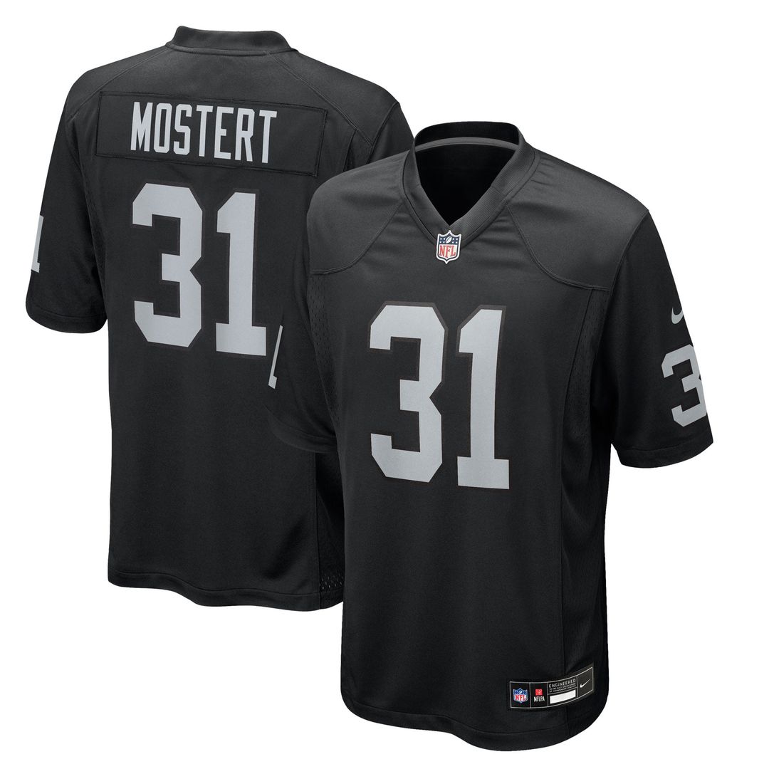 Las Vegas Raiders Raheem Mostert Nike Black Team Game Jersey