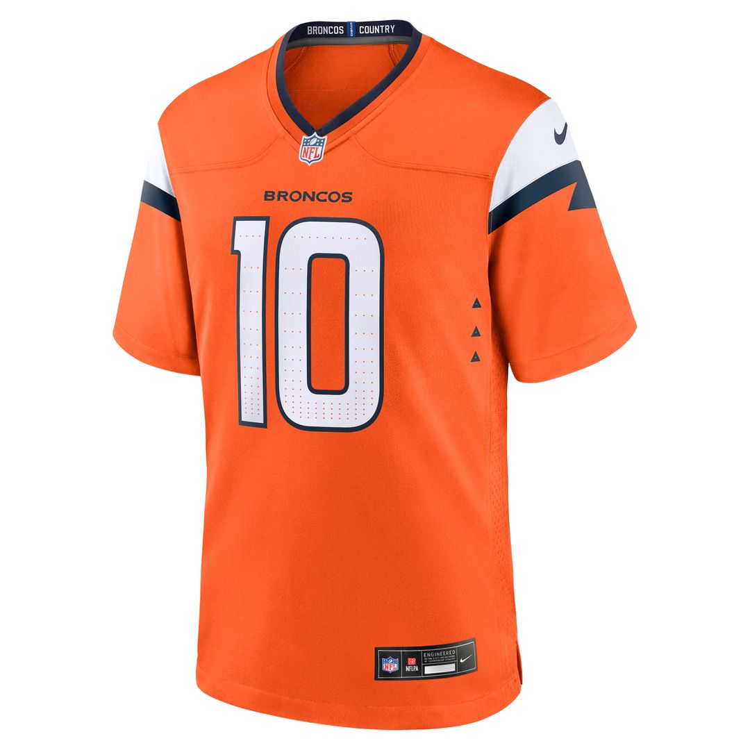 Denver Broncos Bo Nix Nike Navy Alternate Game Jersey