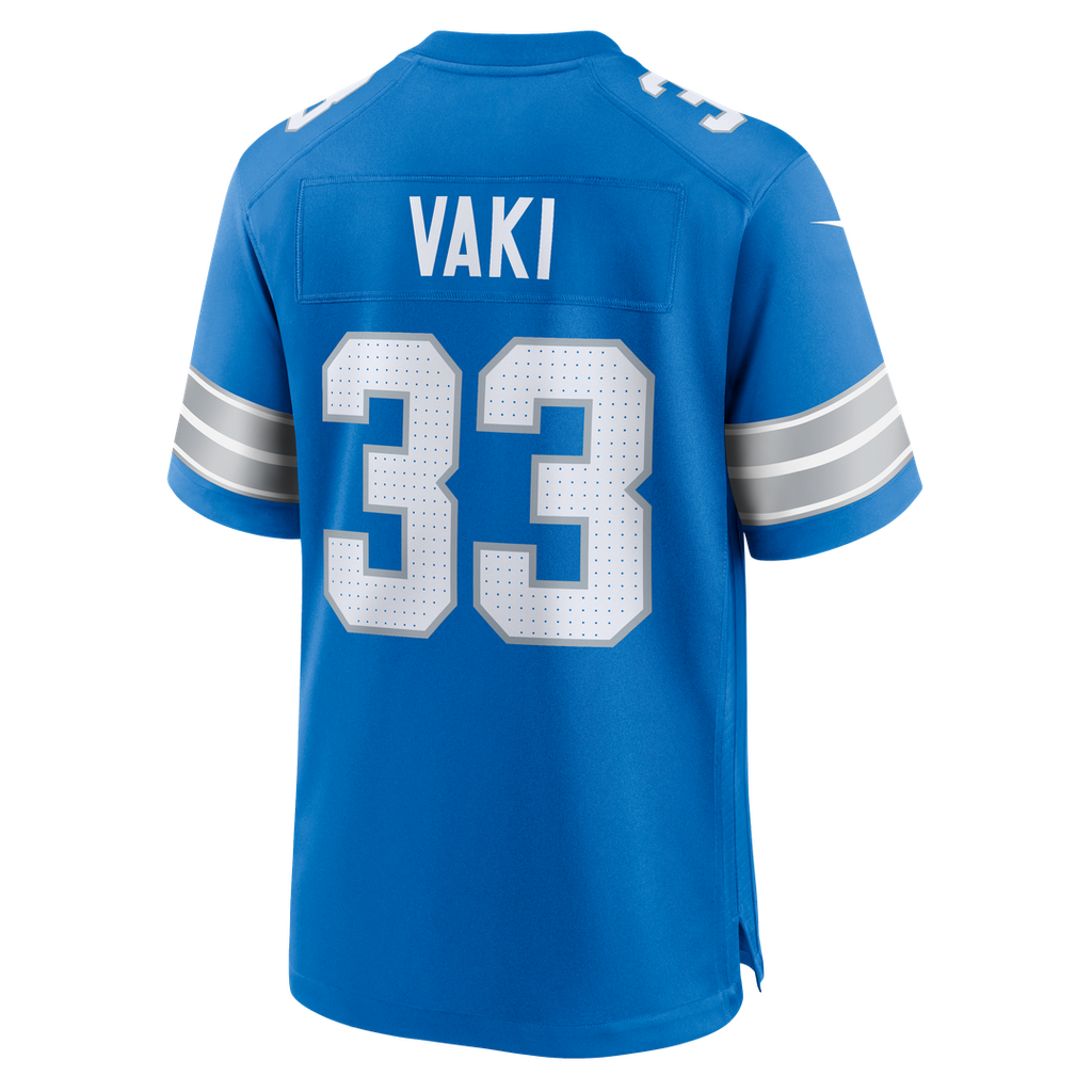 Detroit Lions Sione Vaki Nike Blue Team Game Jersey