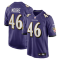 Baltimore Ravens Nick Moore Nike Purple Game Jersey