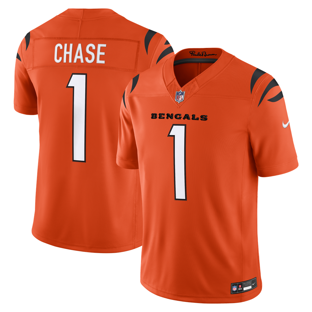 Cincinnati Bengals Ja'Marr Chase Nike White Vapor F.U.S.E. Stitched Limited Jersey