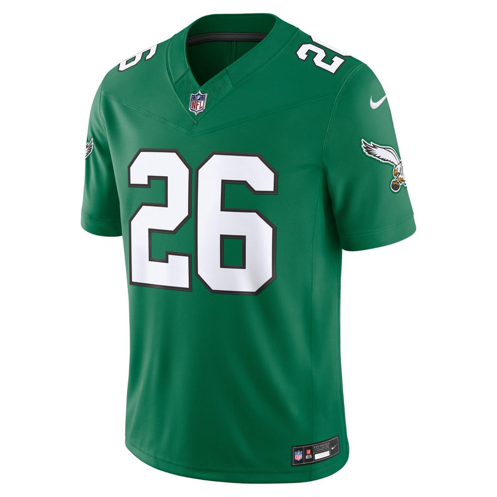 Philadelphia Eagles Saquon Barkley Nike White Vapor F.U.S.E. Stitched Limited Jersey