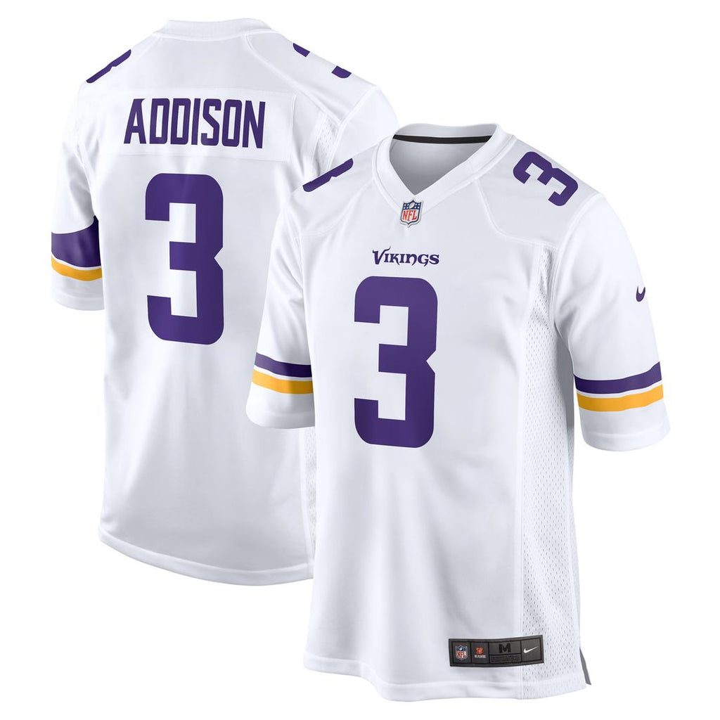 Minnesota Vikings Jordan Addison Nike White Away Game Jersey