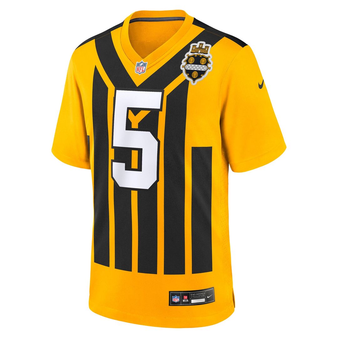 Pittsburgh Steelers Jalen Ramsey Nike Gold Alternate 1933 Throwback Game Jersey