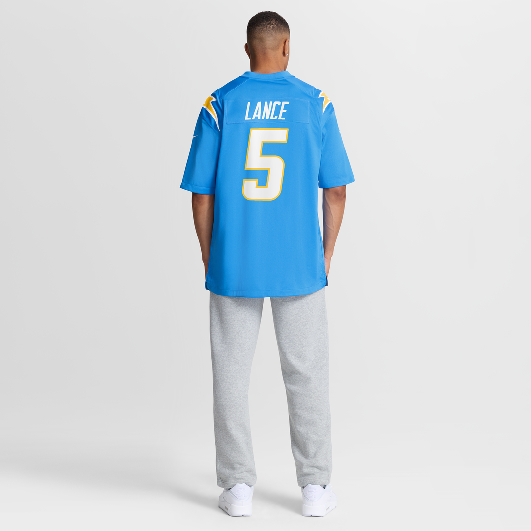 Los Angeles Chargers Trey Lance Nike Powder Blue Team Game Jersey