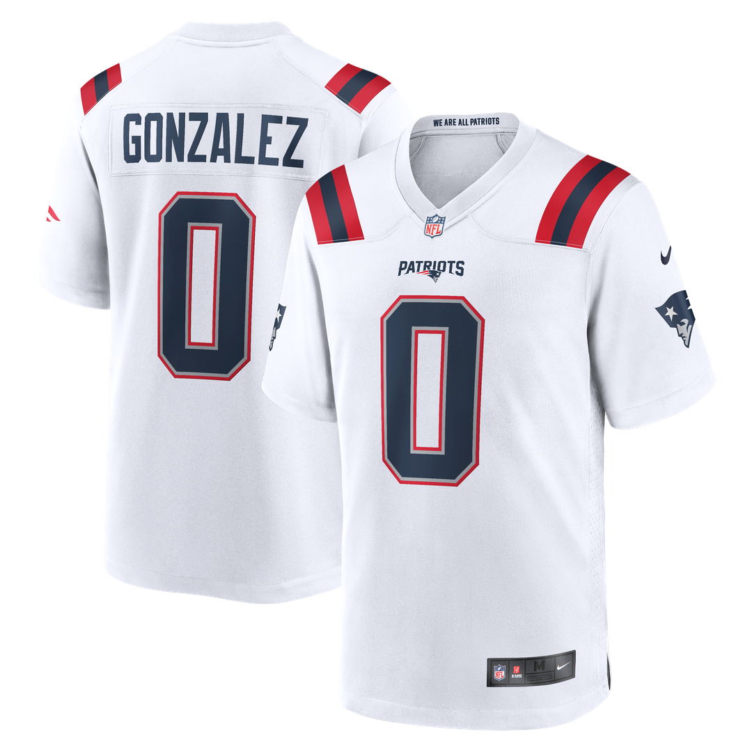 New England Patriots Christian Gonzalez Nike Navy Team Game Jersey