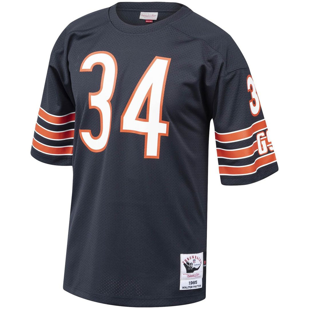 Chicago Bears 1985 Walter Payton Mitchell & Ness Navy Authentic Throwback Retired Player Jersey