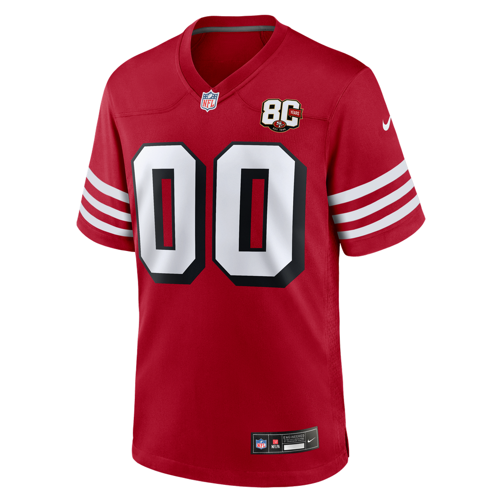 San Francisco 49ers Nike Scarlet Custom Jersey