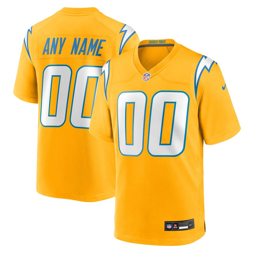 Los Angeles Chargers Nike Navy Alternate Super Chargers Game Custom Jersey