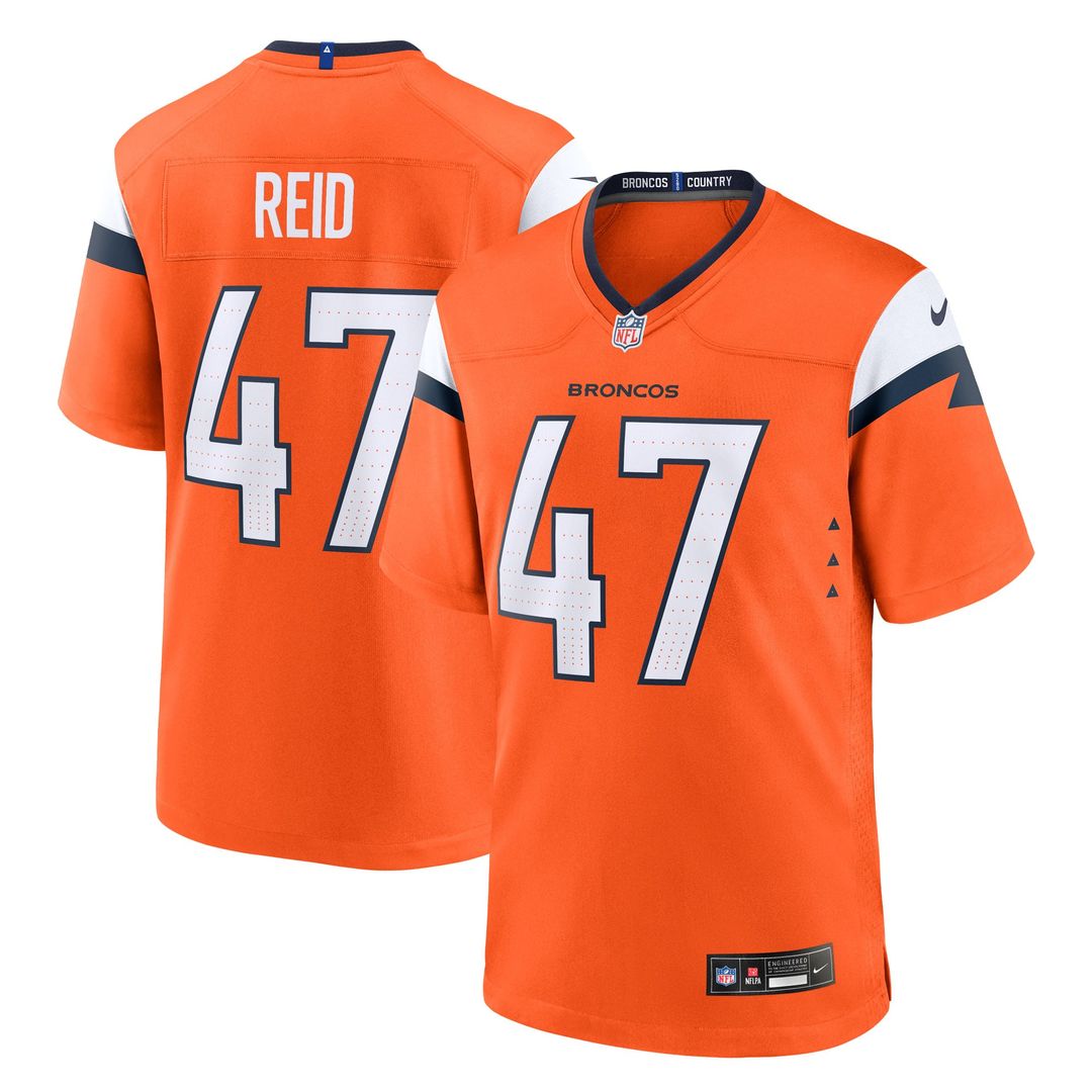 Denver Broncos Karene Reid Nike Orange Team Game Jersey